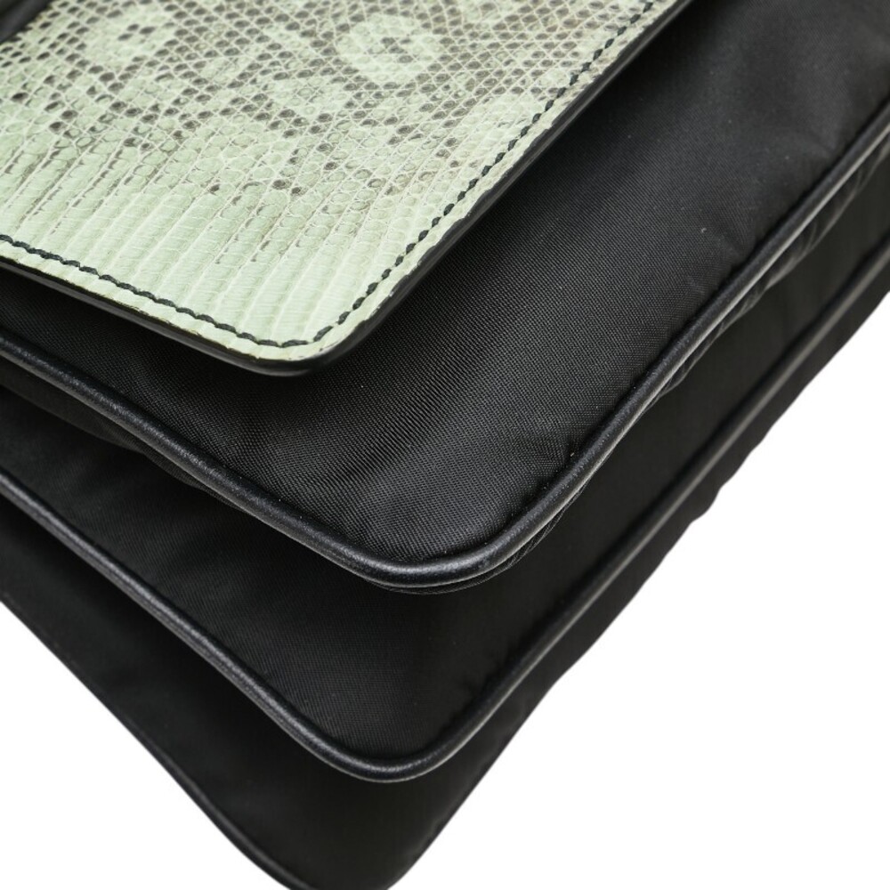 Prada Python Chain Shoulder Bag Black Green - image 5
